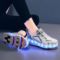 LED 바퀴달린신발 휠리스 힐리스 인라인 롤러 운동화 신발 롤러슈즈, 956 블랙, 40