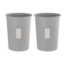 창신리빙 심플 오픈 휴지통 20L 2개세트, 화이트