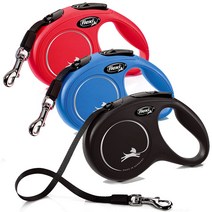 [냥냥이멍멍이] 펫컴 플렉시 뉴클래식 테이프 강아지 자동줄 5m, 레드 5m