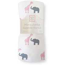 SwaddleDesigns 마퀴젯 포대기 담요 프리미엄 면 모슬린, Swaddle Pink Safari Fun