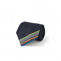 (PAUL SMITH) 컬러 스트라이프 디테일 네이비 울 실크 넥타이 5712351101 168341