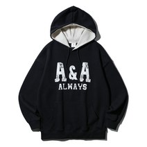 앨빈클로 A&A 와플 배색 후드티 AVH865 (3 COLOR)