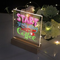 취침등 보드마커 수유등 키트 무드등 DIY 네온사인 만들기 아크릴 마카펜 감성조명, 아크릴LED조명(옐로우)