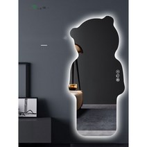 전신거울 곰돌이 특이한 피팅룸 LED 조명 드레스룸 대형 벽걸이 이동식거울 스마트 매장, 완제품, 안전포장, 40x90cm싱글스위치화이트라이트