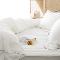 베이직톤 부드러운 모달코튼 10cm 더 넉넉한 미끄럼방지 침대패드, 화이트
