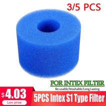 수영장 여과기 35pc 필터 거품 재사용 가능 intex s1 유형 필터 스폰지 카트리지 적합한 거품 분사 순수 스파 용 세척 가능, 5개