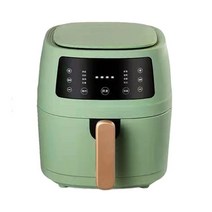 led스팀에어프라이어 대용량 20리터 1350W 6L 전기 디지털 디스플레이 터치 스크린 오일 프리 에어 프라이, [01] 미국, 02 light green 110V_01 미국