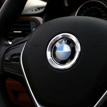 BMW 5시리즈 F10 스티어링 휠 핸들 중앙 로고 테두리 인테리어 부착형 컬러 몰딩, 02. 블루