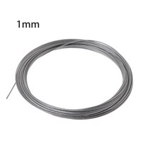 새로운 10m 304 스테인레스 스틸 와이어 로프 소프트 낚시 리프팅 케이블 7 × 7 빨랫줄, 3mm