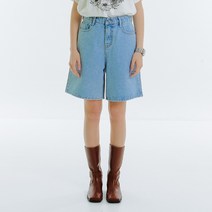 [DANA 8160] 커버밴드 버뮤다 5부 데님 팬츠 (연청)