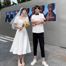 시밀러룩 약혼 옷 정식 커플옷 뉴타입 여름 개성있는디자인 혼인신고 자오 시아 포장1옷 하나 치마패션
