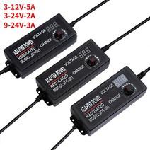 AC DC 3V 5V 9V 12 V 24V 조정 전원 공급 장치 디스플레이 화면 범용 5 볼트 220V To 3 파워서플라이 어댑터 Smps, 9V - 24V 3A, US Plug