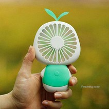 SDSb_핸디선풍기 손풍기 핸드 미니 휴대용 LED 손선풍기 귀여운 새싹 미셀 조명uvw330, SDSb_블루