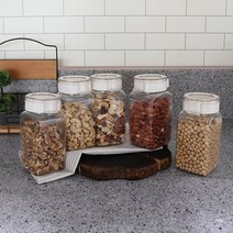 실리쿡 원터치 냉장고 보관 용기 5개 세트 500ml 사각