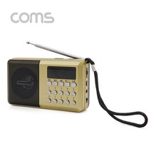 YX976 휴대용 라디오 스피커 FM MP3 USB Micro SD카드 GOLD
