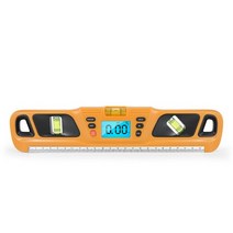전자 디지털 각도기 360 학위 디지털 각도기 수준 철도 물 보존 생물학을 위한 가을 보호, 노란색, 1개