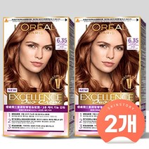로레알파리 (1+1) 엑셀랑스 듀오 크림_더블 튜브 염색약, 2개, 6.35 구리빛 밝은 갈색