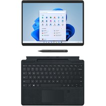 마이크로소프트 2022 서피스 프로 8 13 + 블랙 타입커버 + 슬림펜2, 그래파이트, 코어i7, 256GB, 16GB, WIN11 Home, 8PV-00030