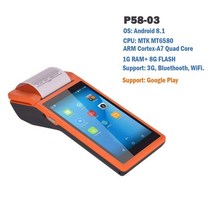 netum pda android pos terminal 영수증 프린터 휴대용 블루투스 wifi 3g nfc 데이터 수집기 ​​휴대용 바코드 스캐너 올인원, p58-03 3g ar8.1, 다른
