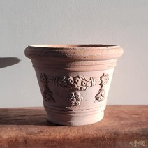 식물시간 tif handmade clay pot 열매 꽃 장식 수제 토분 이태리 화분, EV13 brick 받침O
