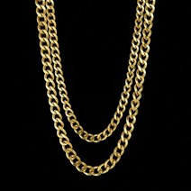 써지컬스틸 쿠바체인 골드 목걸이 5mm