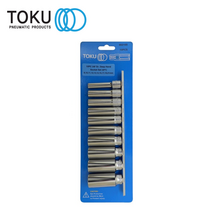 TOKU 도쿠 롱복스알세트 90210S (3/8인치) 10PCS 롱핸드소켓, 10개