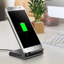 GPOP 급속 무선충전기 CWC-100 회사기념품 행사사은품, 1개, 블랙