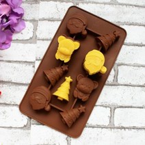 크리스마스 산타 트리 곰 양갱 초콜렛 실리콘몰드, 상세페이지 참조