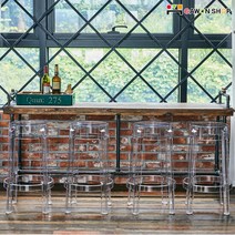 GAWON 고스트 원형바스툴 GOW-107A/바의자/투명의자/고스트체어, 투명(GOW-107A)