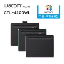 와콤 인튜어스 소형 CTL-4100WL/블루투스 지원/웹툰 타블렛, 피스타치오 그린