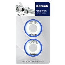 테프론 테이프 화이트 10m x 2개입 수도 누수 방지 밴드 배관 테잎 다용도