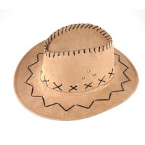 파티짱 카우보이 모자 장기자랑 파티 소품, 브라운, 1개