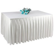 [일오삼유통] 행사탁자보 테이블매트 파티테이블보 종이상포 종이식탁보 전시보 전시용품, 혹★ 호텔 뷔페 테이블주름스커트 아이보리색 전시 행사장, [좋아요]