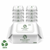 [한울생약]리턴투네이처 레이온100% 생분해물티슈 70매 8팩, 단품