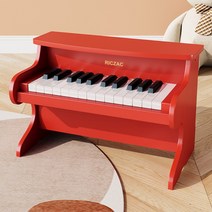 독일 RICZAC 미니 피아노 휴대용 소형 피아노 고급 원목 명품 전자 건반 어린이 일렉트로닉 오르간, 레드