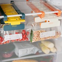 냉장고 슬라이드 지퍼백 랙 집게 6p 냉장고 수납 정리 홀더 거치대지퍼백정리 지퍼백거치 지퍼백거치대 냉장고공간활용 냉장고정리 냉동실정리 냉장고수납 냉장, 본상품