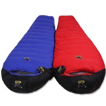 다운 침낭 구스 살레와 오리털 경량 캠핑 백패킹, 블루 400g