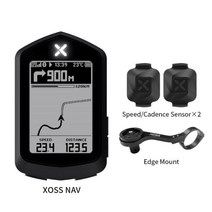 자전거네비 자전거속도계 gps 시계 마운트 XOSSNAV 자전거 컴퓨터 무선 사이클링 GPS 속도계 지도 탐색 방수 블루투스 ANT 케이던스 속도 2.4 HD 화면, NAV combo3