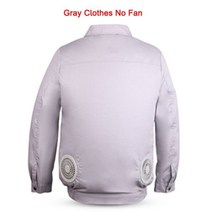 여름철 에어컨 코트 용접 방열 의류 냉각 작업복 건설 팬 탑, Gray Top No Fan_6XL-7XL(90-100