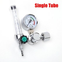 0-25Mpa 아르곤 레귤레이터 CO2 Mig Tig 유량계 가스 단일/이중 튜브 용접 게이지 감압기, 01 Single Tube_01 아르곤 레귤레이터