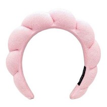노슬립 헤어 액세서리 세안 용 솔리드 컬러 메이크업 헤드밴드 스폰지 꼰 헤어밴드 스파, Pink, 02 Pink