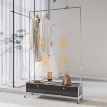 이동식 행거 옷걸이 옷가게 모던 인테리어 옷정리 사무실 수납, 100x35x160cm블랙