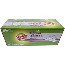 3M 스카치브라이트 베이킹소다 물걸레 청소포 50매, 1팩
