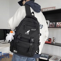 캉골백팩 남여공용 캐주얼 학생 심플 대용량 3컬러, 캥거루D063블랙
