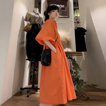 여름반팔원피스 와이드 루즈핏 프렌치 스윗 CHIC 미디롱 A라인 트렌드 4998445818
