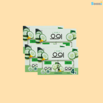 오이비누 싱그러운 오이향 세수비누 100G 4개입 6팩, 크리오 오이 비누 100G 총24개