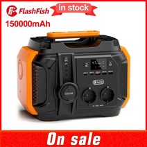 캠핑 배터리 파워뱅크 재고 flashfish 휴대용 발전소 ac 230v 500w(peak 1000w) 태양 발전기 540wh120w dc 큰 출력 전원, 없음
