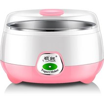 요거트메이커 그릭요거트기계 요구르트 제조기220V 1L 가정용 미니 전기 요구르트 메이커 자동 다기능 DIY, 01 pink_01 220V_02 EU