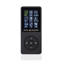 마이마이 카세트테이프 MP3 플레이어 미니 LCD 화면 FM 라디오 비디오 영화 지원 SD TF 카드 Sudent 워크맨 Mp3 재생기, 02 Black