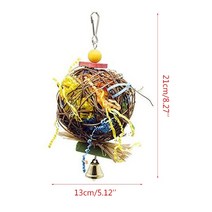 가정용 파쇄기 소형 분쇄기 문서 세단기 Parrot Shredder Paper Toys Hanging Rattan Ball Bird Bite Chewing Toy 8329EA27, 단일옵션
